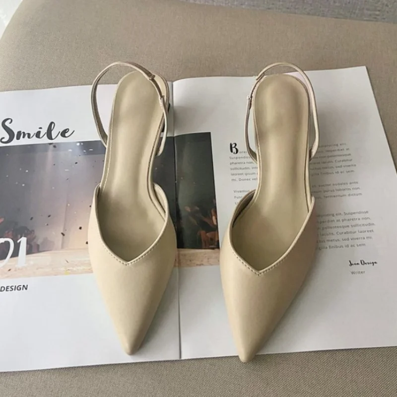 Pointed-Toe Low Heels